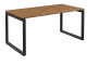 SEK-O - 16 stůl kancelářský, kovová podnož černá, deska 25 mm, široký 1600 mm, ořech světlý